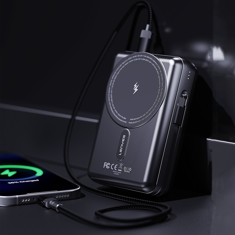 Lenyes PX274D PD 22.5W Wireless Powerbank with Stand and M-safe Charging Feature 15W 20000mAh - 3
