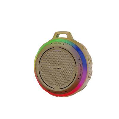 Lenyes S223 RGB Light Hanging Aparatus Mini Bluetooth Speaker Speaker V5.3 Yellow