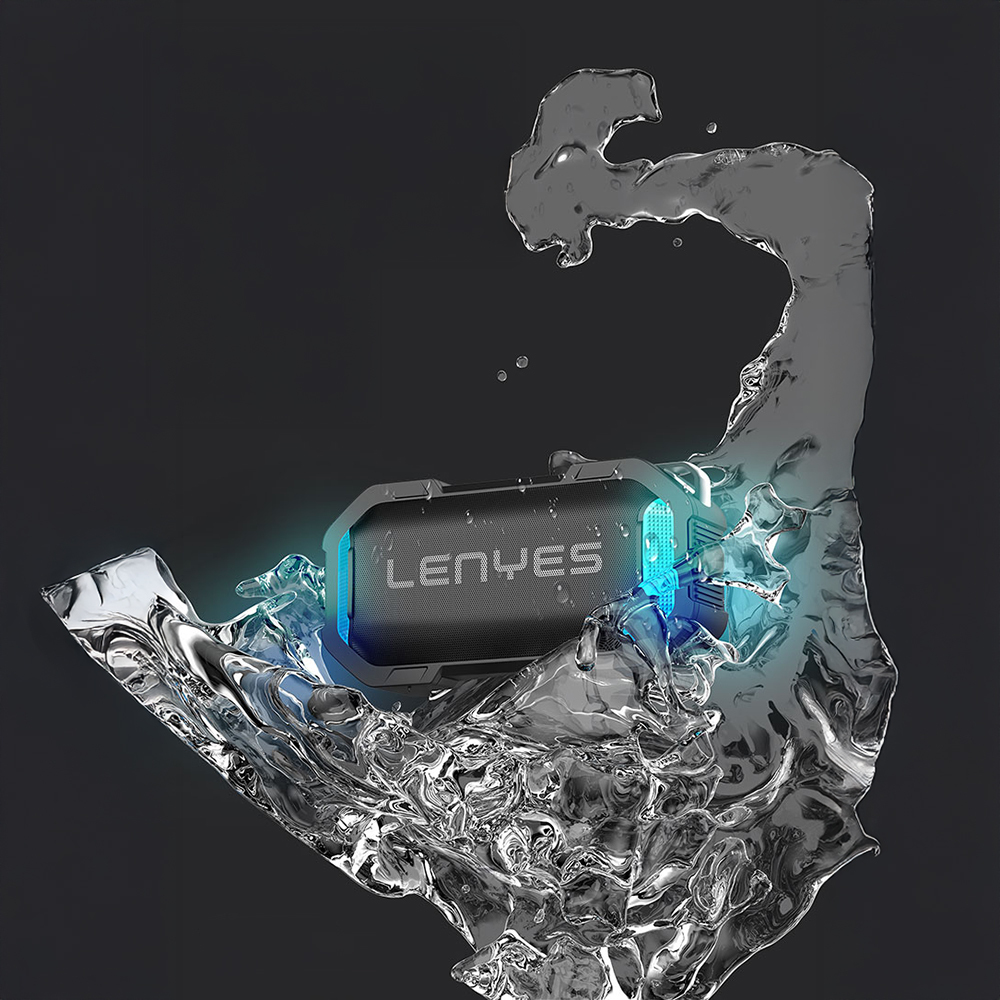 Lenyes S233 Rhythm Sensitive RGB Light Portable Waterproof TWS Bluetooth Speaker - 5