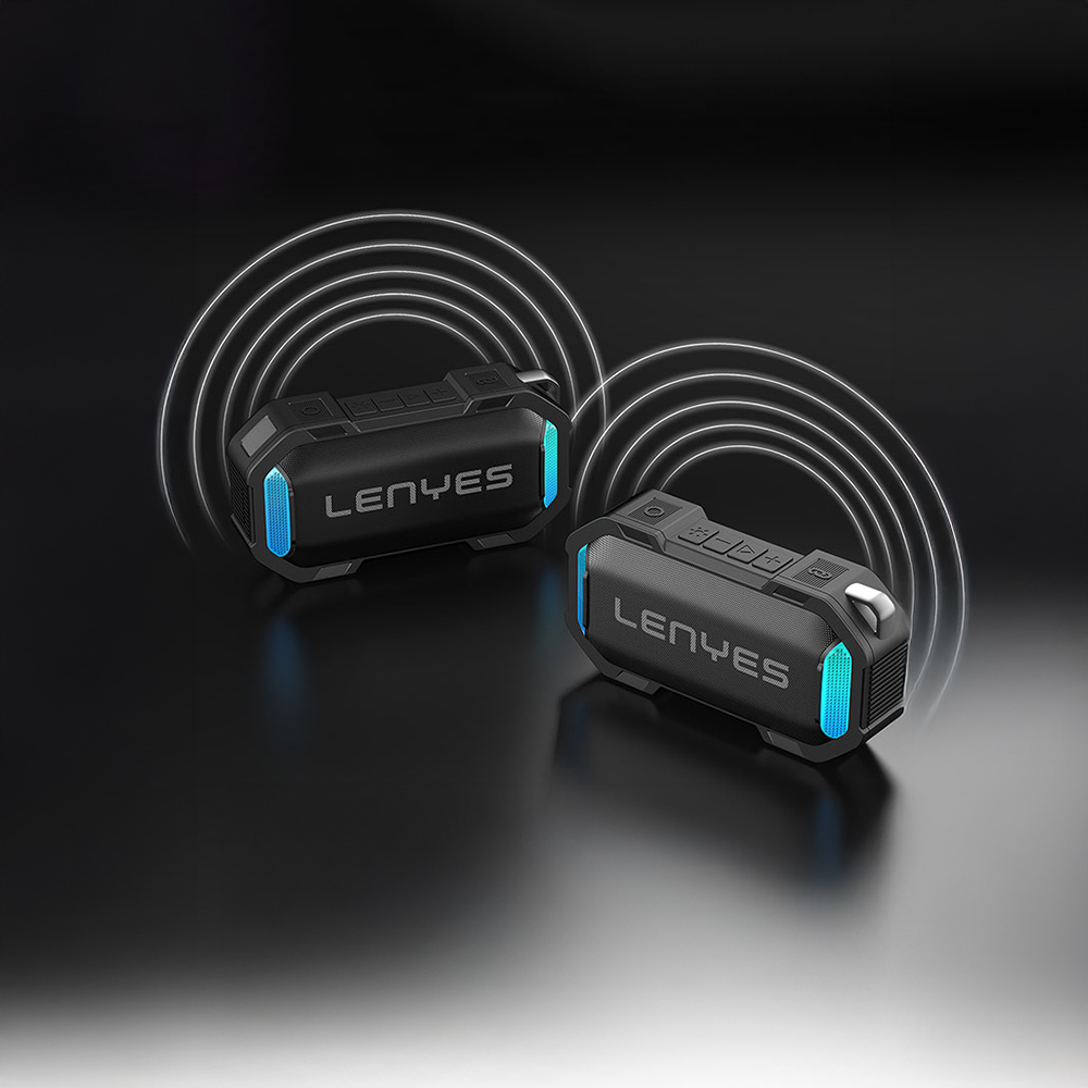 Lenyes S233 Rhythm Sensitive RGB Light Portable Waterproof TWS Bluetooth Speaker - 10