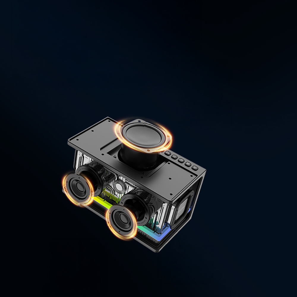 Lenyes S839 RGB Işıklı Taşınabilir TWS Bluetooth Hoparlör v5.2 - 6