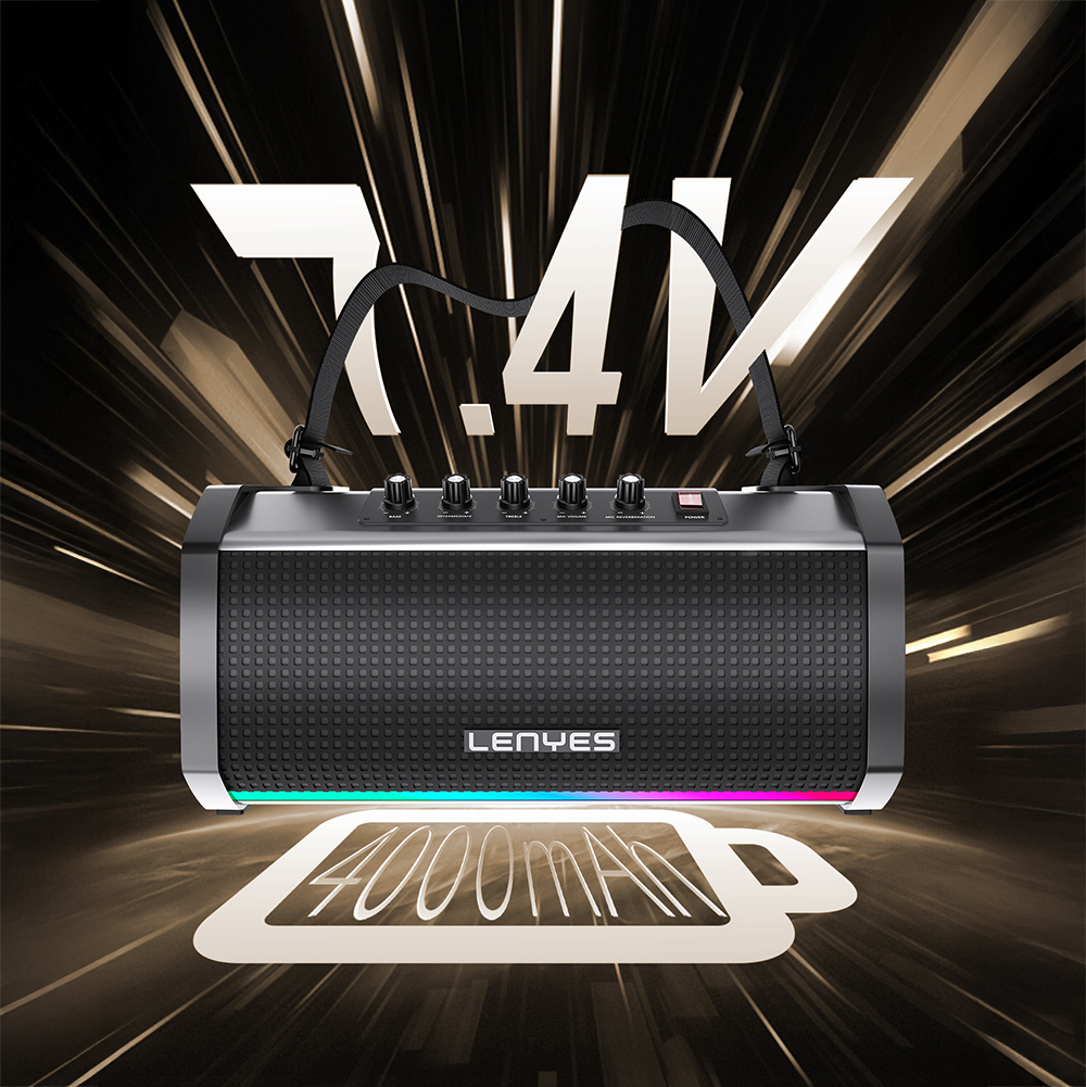 Lenyes S863 RGB Led Işıklı Mikrofonlu TWS Bluetooth Speaker Hoparlör v5.3 - 6