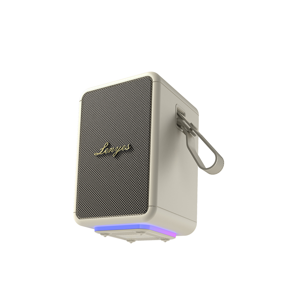 Lenyes S874 Waterproof Portable TWS Bluetooth Speaker with RGB Light and Hanging Bracket v5.3 - 2