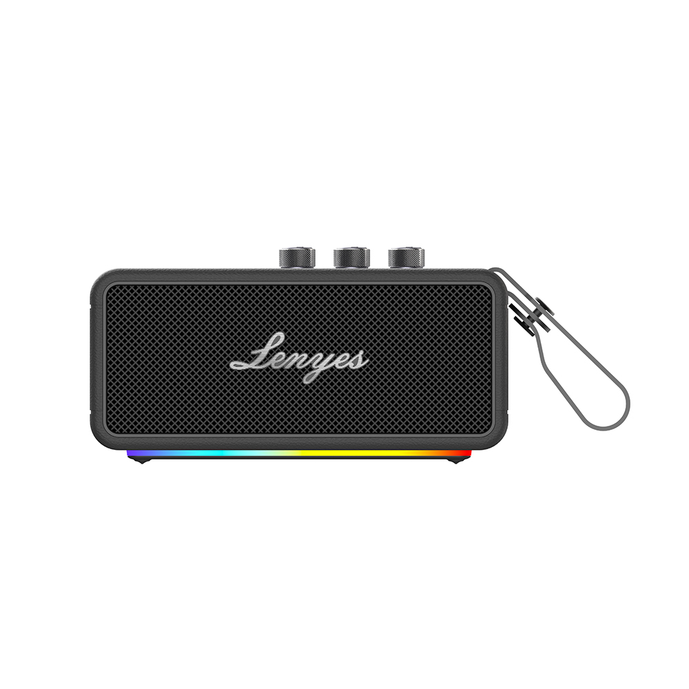 Lenyes S876 Supreme Serisi RGB Işıklı Taşınabilir Su Geçirmez TWS Bluetooth Hoparlör v5.3 45W - 1