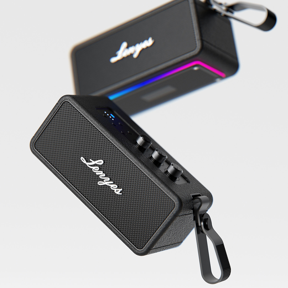 Lenyes S876 Supreme Serisi RGB Işıklı Taşınabilir Su Geçirmez TWS Bluetooth Hoparlör v5.3 45W - 5