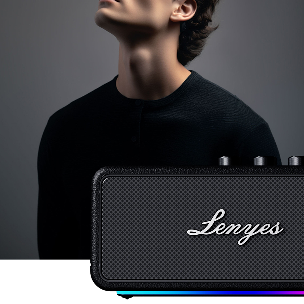 Lenyes S876 Supreme Serisi RGB Işıklı Taşınabilir Su Geçirmez TWS Bluetooth Hoparlör v5.3 45W - 9