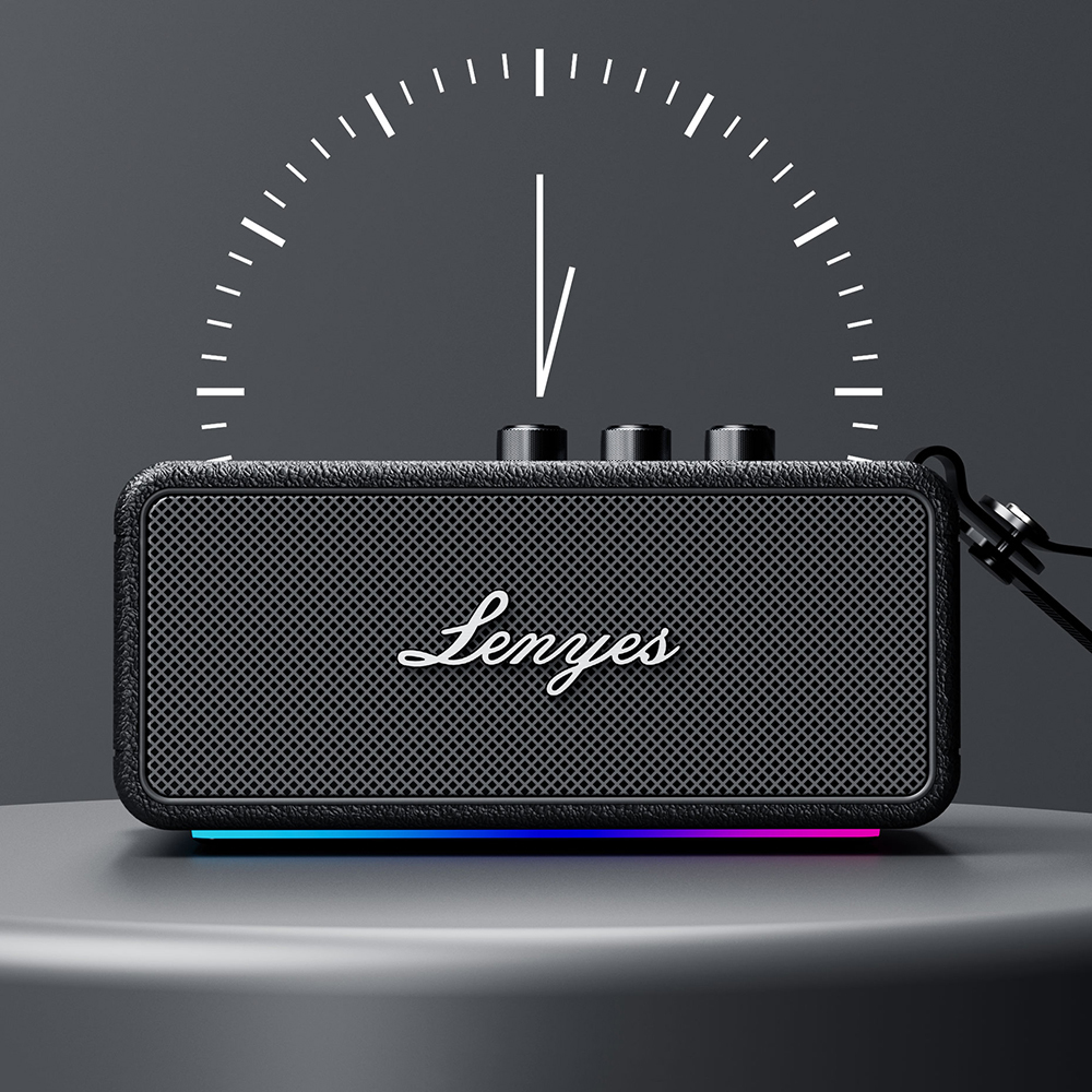 Lenyes S876 Supreme Serisi RGB Işıklı Taşınabilir Su Geçirmez TWS Bluetooth Hoparlör v5.3 45W - 11