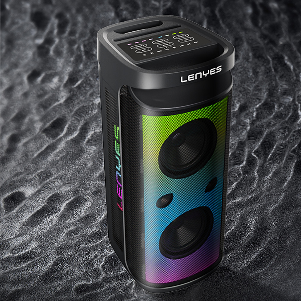 Lenyes S882 Su Geçirmez Mikrofonlu Çoklu Giriş RGB Işıklı TWS Karaoke FM Bluetooth Hoparlör v5.3 200W - 12