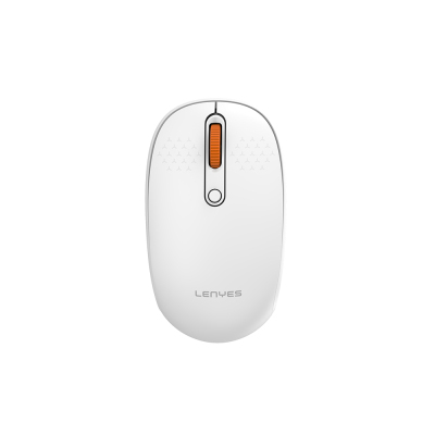 Lenyes WS101 Ergonomic 2.4G Wireless Mouse with Silent Button Design 1600 DPI White