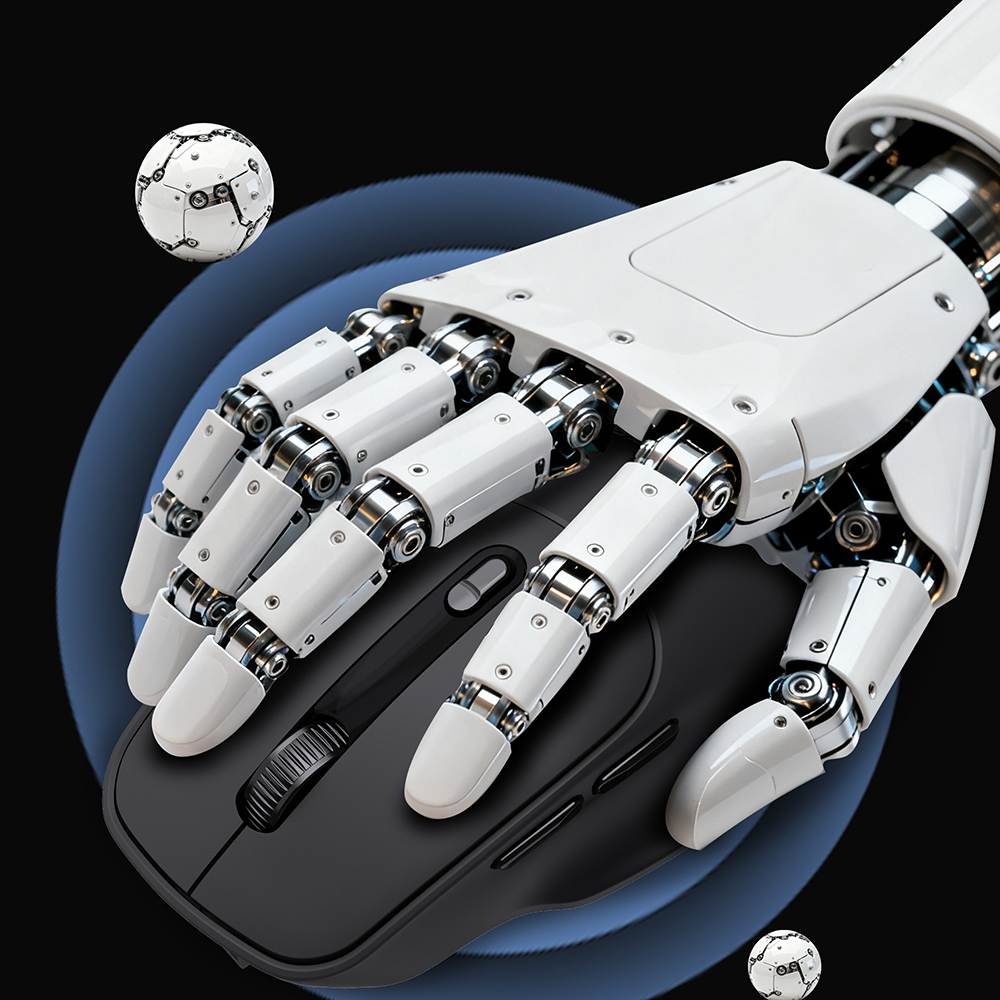 Lenyes WS105 Sessiz Buton Tasarımlı Ergonomik Çift Bluetooth Bağlantılı 2.4G Kablosuz Mouse 1600 DPI - 8