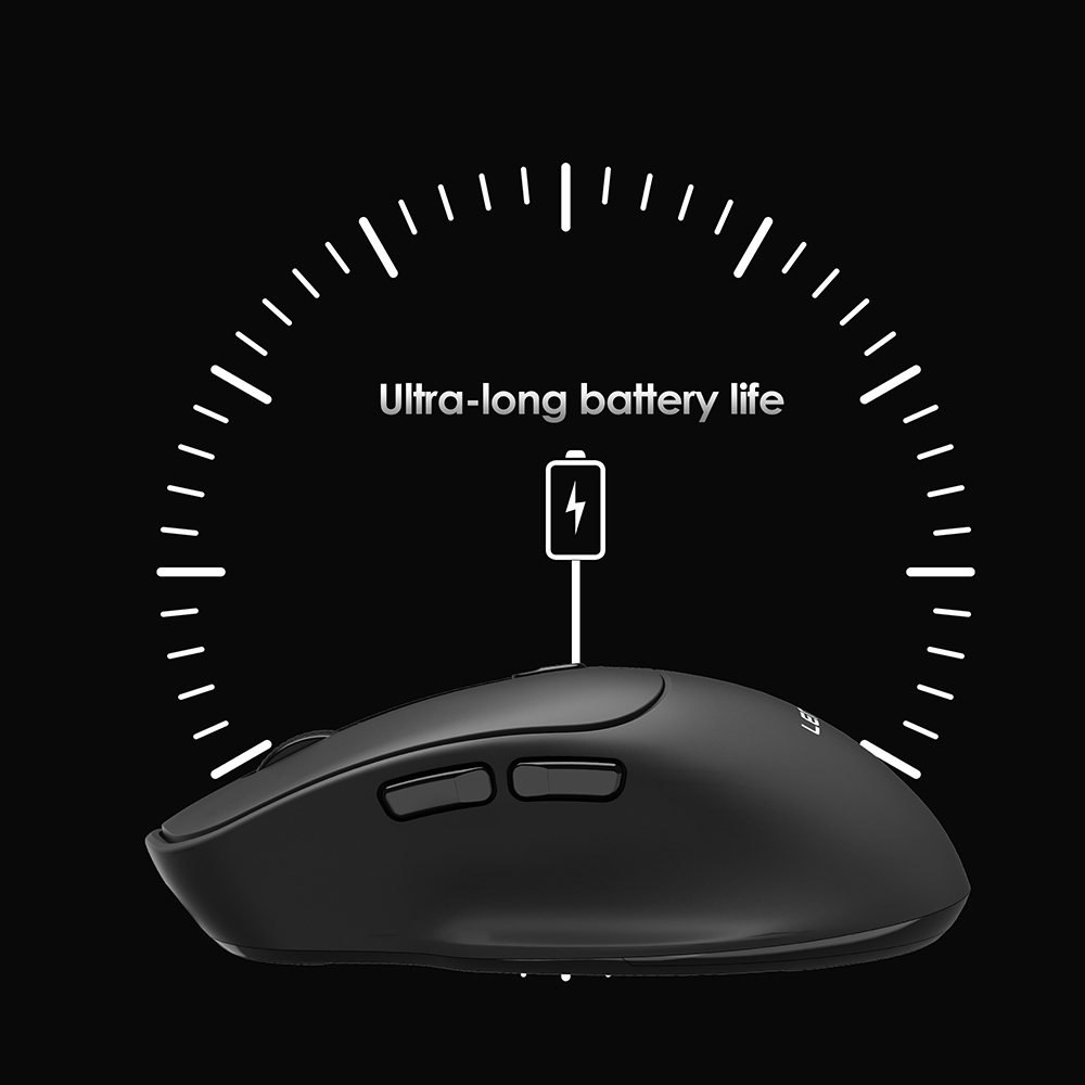 Lenyes WS105 Silent Button Design Ergonomic Dual Bluetooth Connection 2.4G Wireless Mouse 1600 DPI - 6