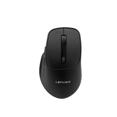Lenyes WS105 Silent Button Design Ergonomic Dual Bluetooth Connection 2.4G Wireless Mouse 1600 DPI Black