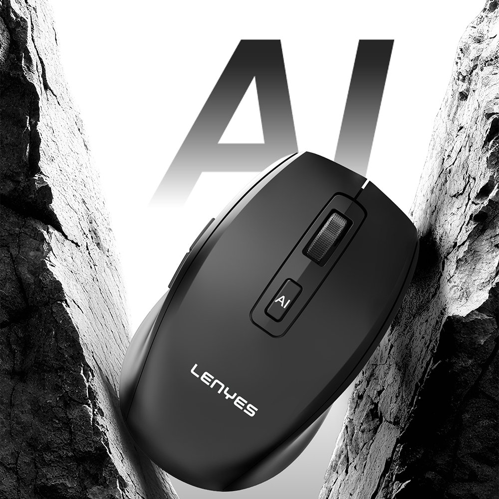 Lenyes WS106 Artificial Intelligence Supported Ergonomic Dual Bluetooth Connection 2.4G Wireless Mouse 1200 DPI - 3