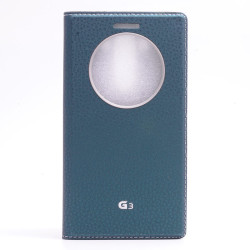 LG G3 Kılıf Zore Dolce Kapaklı Kılıf Koyu Yeşil