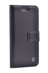 LG G3 Kılıf Zore New Delüxe Kapaklı Standlı Kılıf Siyah