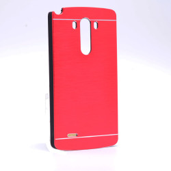 LG G3 Kılıf Zore New Motomo Kapak Kırmızı
