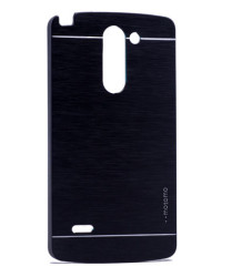 LG G3 Stylus Kılıf Zore New Motomo Kapak Siyah
