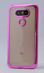 LG G5 Kılıf Zore Lazer Kaplama Silikon Pembe