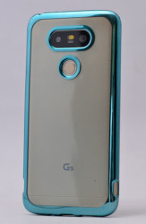 LG G5 Kılıf Zore Lazer Kaplama Silikon Mavi