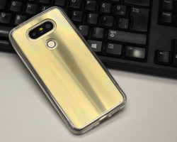 LG G5 Kılıf Zore 4D Silikon Gold