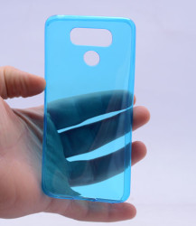 LG G6 Kılıf Zore Ultra İnce Silikon Kapak 0.2 mm Mavi