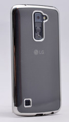LG K10 Kılıf Zore Lazer Kaplama Silikon Gri
