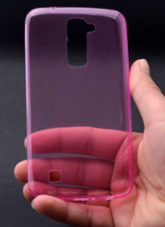 LG K10 Kılıf Zore Ultra İnce Silikon Kapak 0.2 mm Pembe