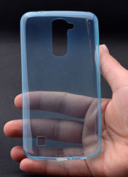 LG K10 Kılıf Zore Ultra İnce Silikon Kapak 0.2 mm Mavi