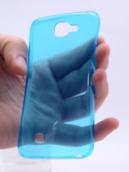 LG K4 Kılıf Zore Ultra İnce Silikon Kapak 0.2 mm Mavi