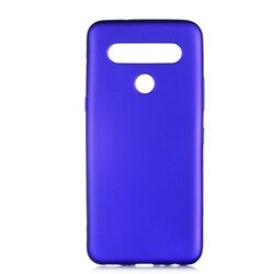 LG K61 Case Zore Premier Silicon Cover Saks Blue