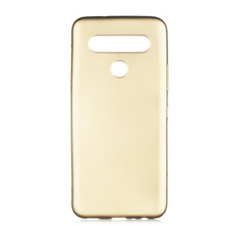 LG K61 Kılıf Zore Premier Silikon Kapak Gold
