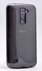 LG K8 Kılıf Zore Lazer Kaplama Silikon Siyah
