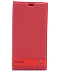 LG Q6 Kılıf Zore Elite Kapaklı Kılıf Kırmızı