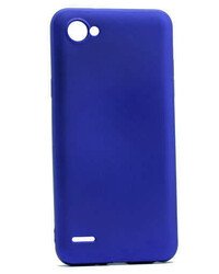 LG Q6 Kılıf Zore Premier Silikon Kapak Saks Mavi