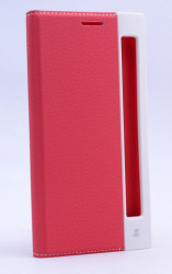 LG Stylus 2 Kılıf Zore Dolce Kapaklı Kılıf Kırmızı