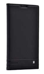 LG Stylus 2 Kılıf Zore Elite Kapaklı Kılıf Siyah