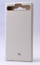 LG V10 Kılıf Zore Dolce Kapaklı Kılıf Beyaz