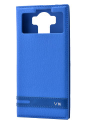 LG V10 Kılıf Zore Elite Kapaklı Kılıf Mavi