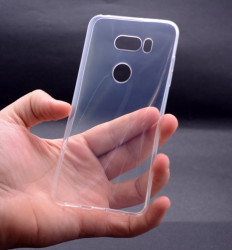 LG V30 Kılıf Zore Süper Silikon Kapak Renksiz