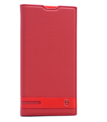 LG V30 Kılıf Zore Elite Kapaklı Kılıf Kırmızı