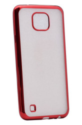 LG X Cam kılıf Zore Lazer Kaplama Silikon Kırmızı