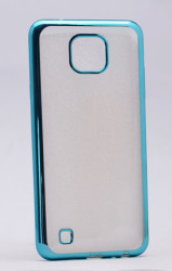 LG X Cam kılıf Zore Lazer Kaplama Silikon Mavi