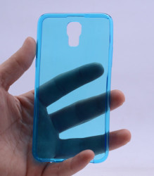 LG X Screen Kılıf Zore Ultra İnce Silikon Kapak 0.2 mm Mavi