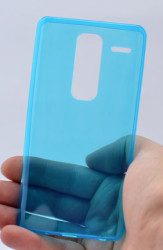 LG Zero Kılıf Zore Ultra İnce Silikon Kapak 0.2 mm Mavi