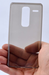 LG Zero Kılıf Zore Ultra İnce Silikon Kapak 0.2 mm Füme