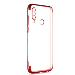 Meizu M10 Case Zore Dört Köşeli Lazer Silicon Cover Red