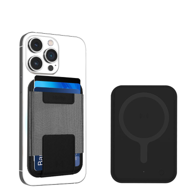 Micflip P065 Ultra İnce Tasarım iOS Cihazlara Özel FindMy Özellikli Magnetik Standlı Kartlık Siyah