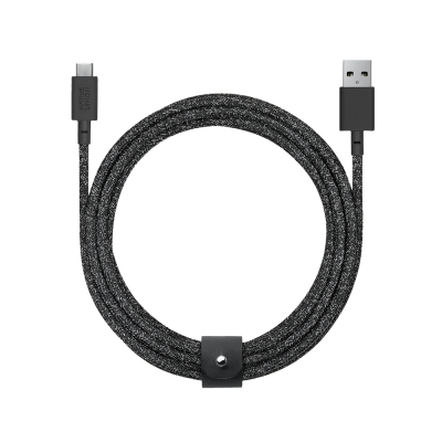 Native Union Belt Serisi USB-A to Type-C Şarj Kablosu 3M Siyah