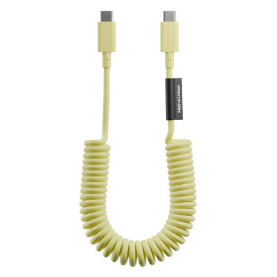 Native Union POP Series Type-C to Type-C Spiral Charging Cable 60W 1.2M Yellow