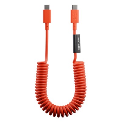 Native Union POP Series Type-C to Type-C Spiral Charging Cable 60W 1.2M Red